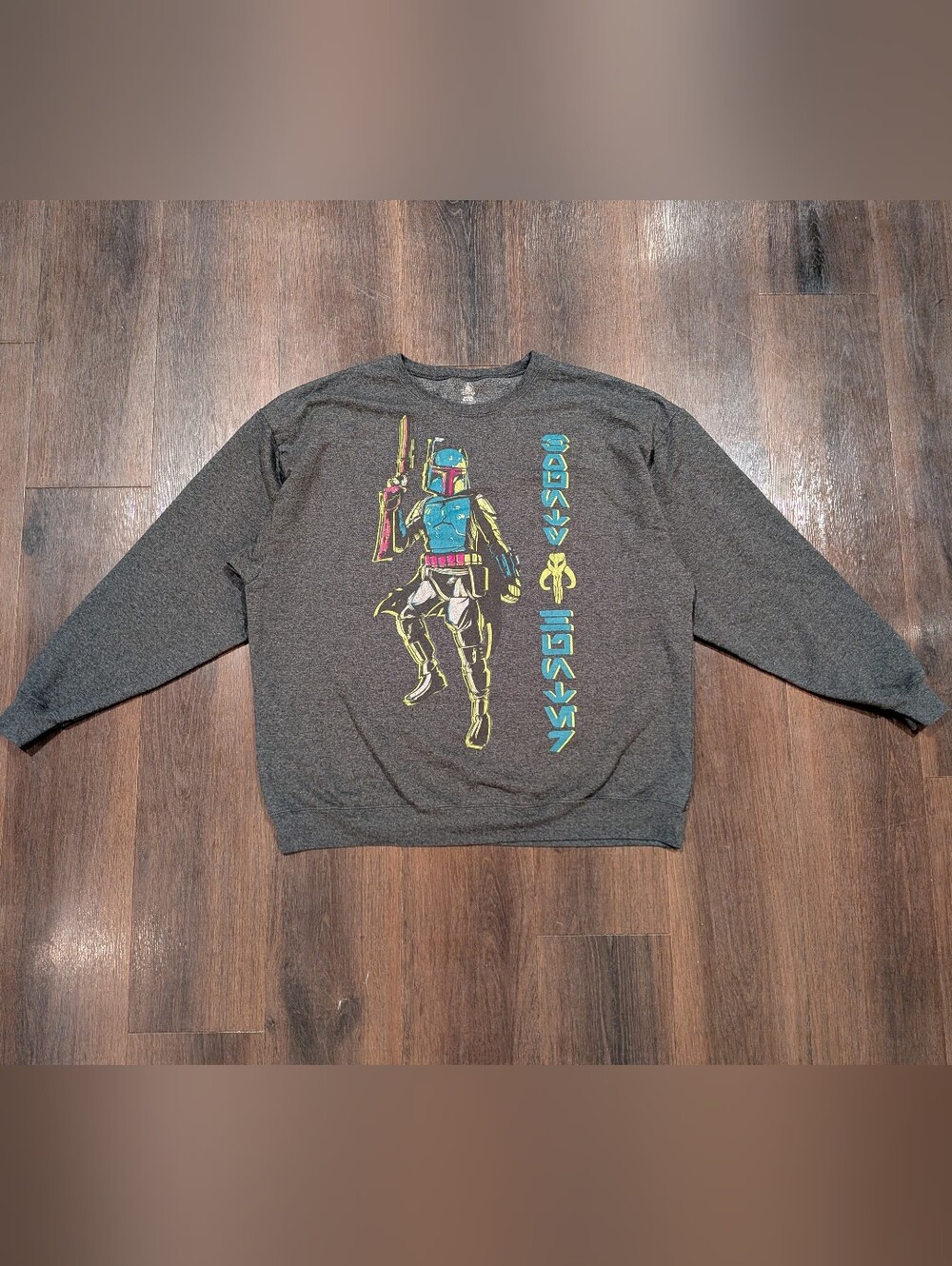 Disney Star Wars Boba Fett sz. XL grey pullover logo sweatshirt